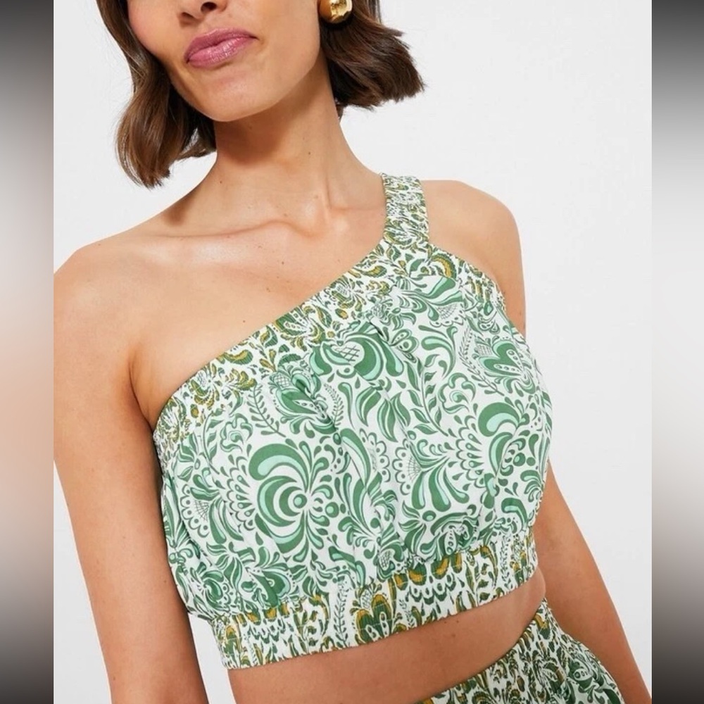 Hyacinth House Green Floral Gina Crop Top